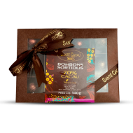 Caixa com 12 bombons 70% cacau misto (140g)